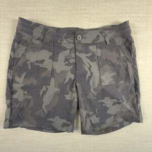 prAna Women's Size 14 Gray Camo Hiking Shorts